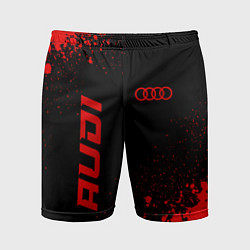 Мужские спортивные шорты Audi - red gradient вертикально