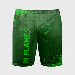 Шорты спортивные мужские In Flames - green gradient вертикально, цвет: 3D-принт