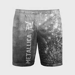 Шорты спортивные мужские Metallica - grey gradient по-вертикали, цвет: 3D-принт