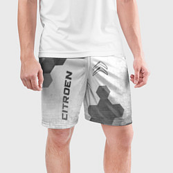 Шорты спортивные мужские Citroen - white gradient вертикально, цвет: 3D-принт — фото 2