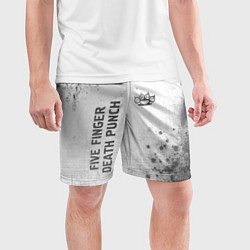Шорты спортивные мужские Five Finger Death Punch - white gradient вертикаль, цвет: 3D-принт — фото 2