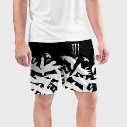 Шорты спортивные мужские Monster energy crow, цвет: 3D-принт — фото 2