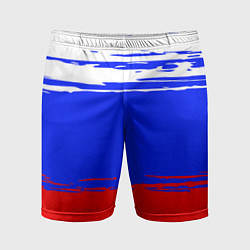 Шорты спортивные мужские Патриот - флаг, цвет: 3D-принт