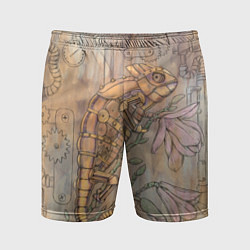 Мужские спортивные шорты Стимпанк механический киберхамелеон