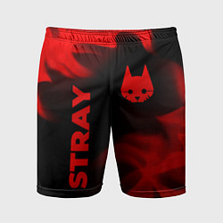 Мужские спортивные шорты Stray - red gradient вертикально