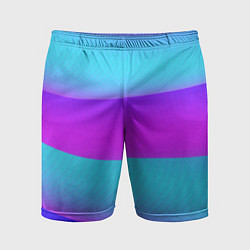 Шорты спортивные мужские Неоновый прилив, цвет: 3D-принт