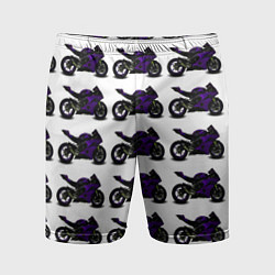 Шорты спортивные мужские The motorcycle is dark purple, цвет: 3D-принт
