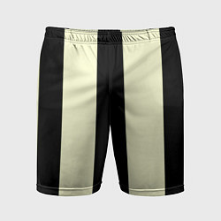 Шорты спортивные мужские Color black beige line, цвет: 3D-принт