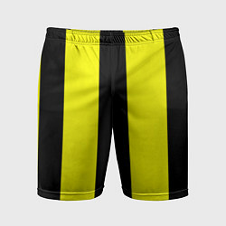 Мужские спортивные шорты Color yellow black line