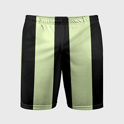 Мужские спортивные шорты Color light green black line