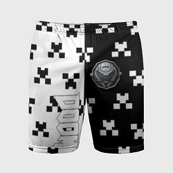 Мужские спортивные шорты Doom x minecraft pattern