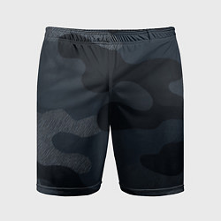 Шорты спортивные мужские Текстурный камуфляж на ткани, цвет: 3D-принт