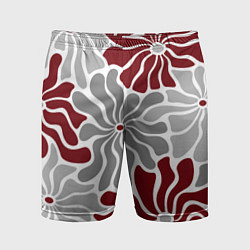 Мужские спортивные шорты Цветы cherry and grey pattern