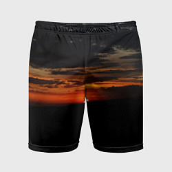 Шорты спортивные мужские Закат на плато, цвет: 3D-принт
