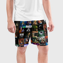 Шорты спортивные мужские Король и Шут - обложки альбомов и песен, цвет: 3D-принт — фото 2