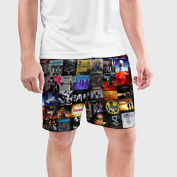 Шорты спортивные мужские Scorpions - обложки альбомов и песен, цвет: 3D-принт — фото 2