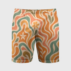 Мужские спортивные шорты Цветочная волна