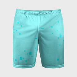 Шорты спортивные мужские Color light blue shapes, цвет: 3D-принт