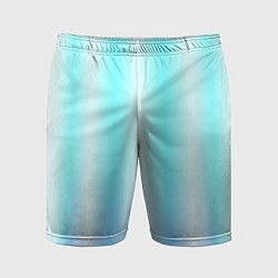 Шорты спортивные мужские Neon white blue lines, цвет: 3D-принт