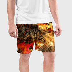 Шорты спортивные мужские Атмосфера Рождества, цвет: 3D-принт — фото 2