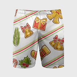 Шорты спортивные мужские Рождественский дух, цвет: 3D-принт