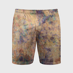 Мужские спортивные шорты Абстракция - pink marble with blue flecks