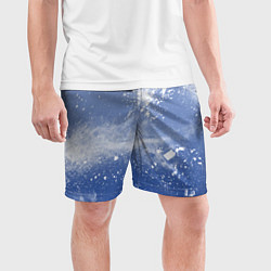 Шорты спортивные мужские Снежки попали в тебя, цвет: 3D-принт — фото 2