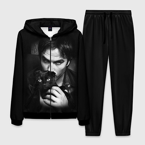 Мужской костюм Деймон Сальваторе с котом / 3D-Черный – фото 1