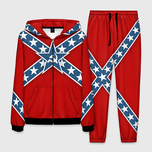 Мужской костюм Флаг советской конфедерации / 3D-Черный – фото 1