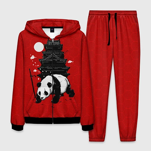Мужской костюм Panda Warrior / 3D-Черный – фото 1
