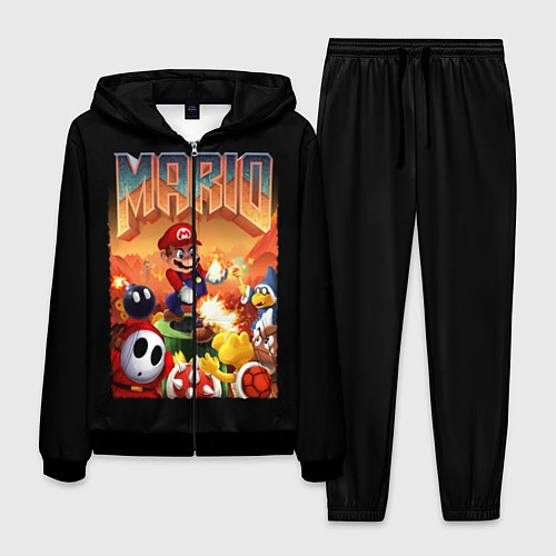 Мужской костюм Mario Doom / 3D-Черный – фото 1
