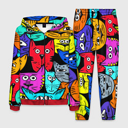 Костюм мужской Кошачьи мордочки, цвет: 3D-красный