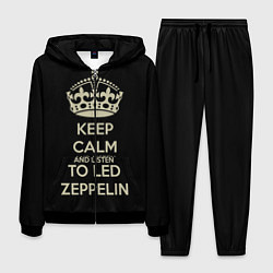 Костюм мужской Keep Calm & Led Zeppelin, цвет: 3D-черный
