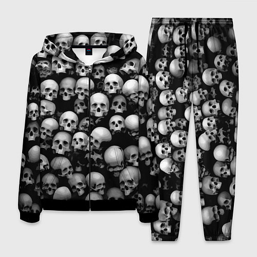 Мужской костюм Черепа на черном / 3D-Черный – фото 1