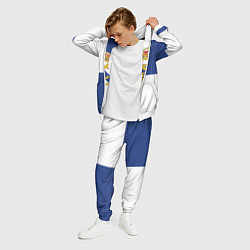 Костюм мужской Real Madrid: Blue style, цвет: 3D-белый — фото 2