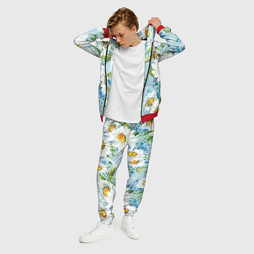 Мужской костюм Ромашки / 3D-Красный – фото 3