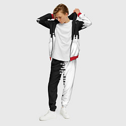 Костюм мужской Чёрно-белый узор, цвет: 3D-красный — фото 2