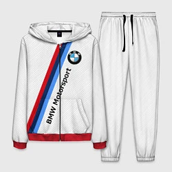 Костюм мужской BMW Motorsport: White Carbon, цвет: 3D-красный