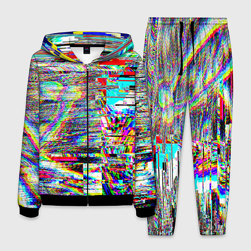 Мужской костюм VHS Glitch / 3D-Черный – фото 1