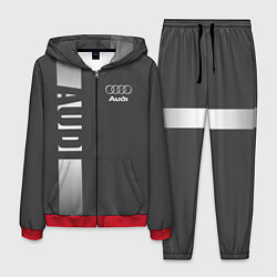 Костюм мужской Audi: Grey Sport, цвет: 3D-красный