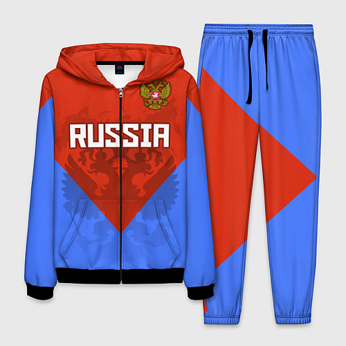 Мужской костюм Russia Red & Blue / 3D-Черный – фото 1