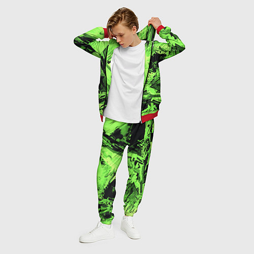 Мужской костюм Cyberpunk 2077: Green Breaks / 3D-Красный – фото 3