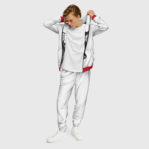 Мужской костюм ASAP Rocky: White Fashion / 3D-Красный – фото 3