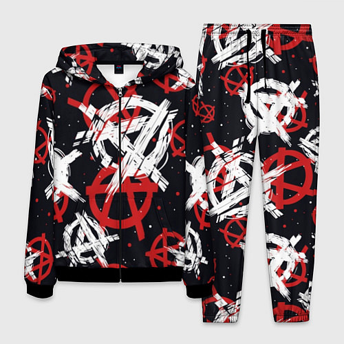 Мужской костюм Анархия - паттерн / 3D-Черный – фото 1