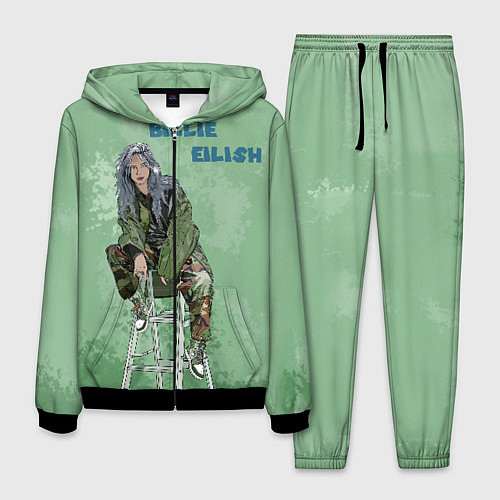 Мужской костюм Billie Eilish: Green Motive / 3D-Черный – фото 1