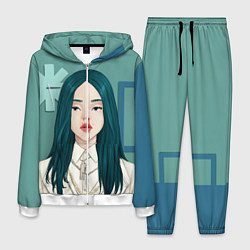 Костюм мужской Billie Eilish: Turquoise Hair, цвет: 3D-белый