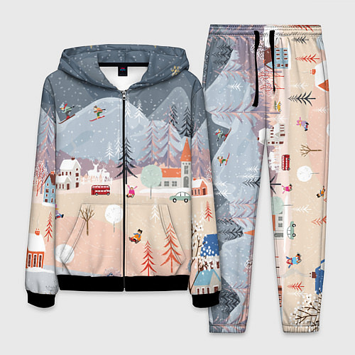 Мужской костюм Новогодние каникулы / 3D-Черный – фото 1