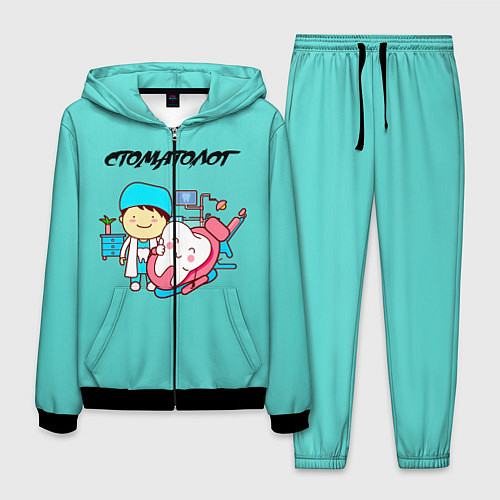 Мужской костюм Стоматолог / 3D-Черный – фото 1