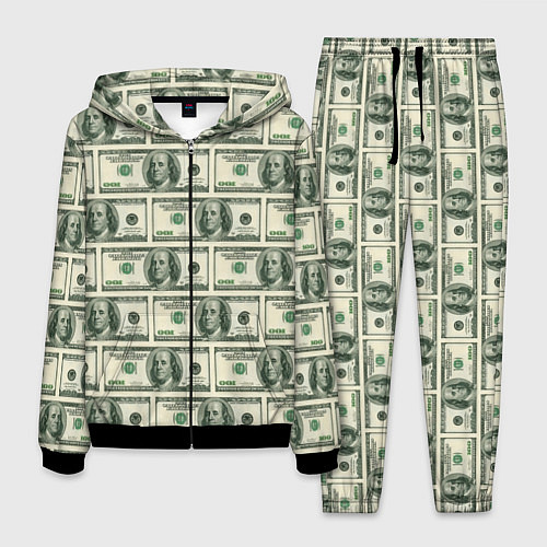 Мужской костюм Денежная тема / 3D-Черный – фото 1