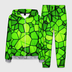Костюм мужской Зеленая мозаика, цвет: 3D-меланж